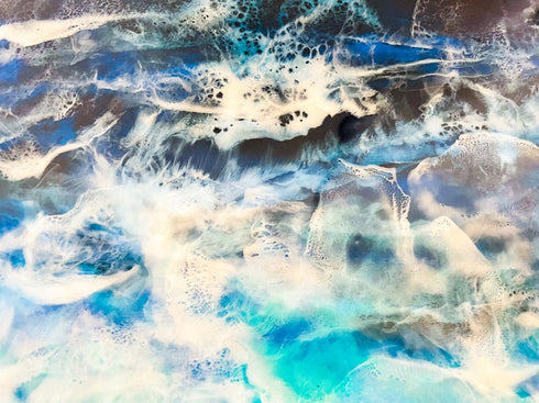 The sound of the ocean epoxy painting